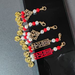 New Year Atmosphere Lucky Charm Tassel Pendant Detachable Hanfu Wedding Fan Accessories Ancient Style Alloy Jewelry Decorations
