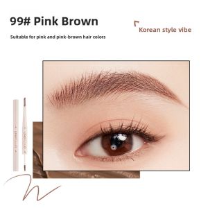 Unny Double-Ended Eyebrow Brush And Tint Mascara Waterproof Long-Lasting Natural Looking Womens Wild Eyebrow Light Brown