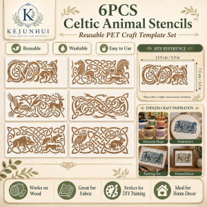 6 Celtic Animal Knot Border StencilsIdeal for Viking Knot Designs in for Art And CraftsPerfect for Wall for ArtFurnitureDIY