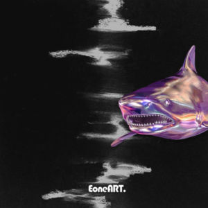 Reflective Metal Shark Car Stickers Cyberpunk Mechanical Helmet Waterproof Decals for Automobiles Motorcycles Luggage Cases