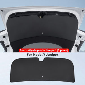 For the 2025 Tesla Model Y Juniper trunk tailgate pad kick pad rear door suede protection pad dirt pad 1 piece