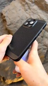 Ultra-Thin Cooling Mesh Heat Dissipation compatible for iphone 15 PRO MAX 15 PLUS 14 13 12 11 lens protector phone casing cover case
