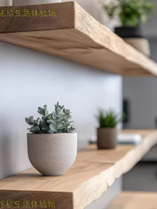 Simple Wooden Bookshelf Floor-Standing Wall-Near Living Room Display Rack Storage Shelf Home Use Rectangular Shelf Customizable