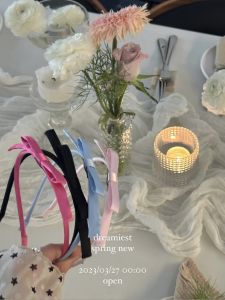 Ballet Style Satin Hairband with Butterfly Knot High Hairline Headband out Fashion Korean Girl Feeling Hair Accessories
