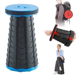 #Hot Portable Folding Telescopic Stool* Lightweight Plastic Subway Queuing Chair and Outdoor Camping Fishing with Carry