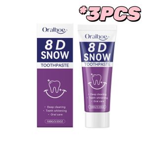 oralhoe | ORALHOE V34 Purple Teeth Whitening Toothpaste Stain Remover Yellow Teeth Cleaning Fresh Breath Oral Care