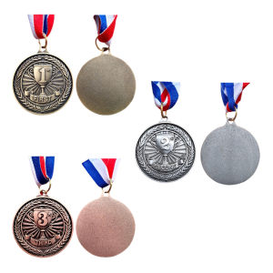 10Pcs Metal Award Medals Set Gold Silver Bronze Decorative Collectibles for Sports and Achievement[Vodool Center]