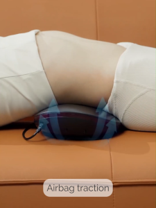 foreverlily EMS Electric Lumbar Massage Traction Back Massager Device Support Spine Stretcher Relieve Waist Fatigue Heating Intelligent spectrum