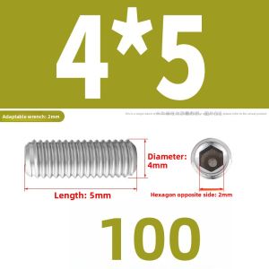 BAIRUITE | Stainless Steel Flat End Set Screw M2 M4 M5 M6 M8-M16