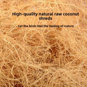 MONLEYTA | Natural Coconut Fiber Nesting Material Bird Nest Bedding Straw Reproduction Box Parrot Warmth Nesting Pad Bird Feathers Hay