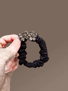 Dây Buộc Tóc Hoa Rhinestone Cao Cấp Đàn Hồi Cao Dành Cho Nữ Dây Buộc Tóc Đuôi Ngựa Thanh Lịch Dây Buộc Tóc Bằng Nylon Dây Buộc Tóc