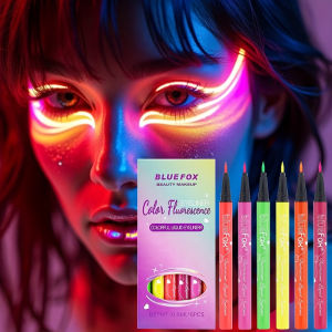6pc Matte Eyeliner Stick PackFluorescent Eyeliner Pencil SetWaterproof Vibrant Color Glow Neon Makeup Pens for Bold Eye Makeup
