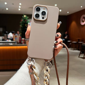 Crossbody Lanyard Cord Soft Acrylic Bracelet Case For iPhone 17 16 15 Pro Max 14 Plus 13 12 Liquid Silicone Shockproof Cover