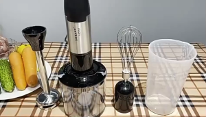 (1-3 Days Delivered)4 in 1 Electric Hand Blender Whisk Chopper Food Machine Detachable Multi-function Juice Milk Mixer Stainless Steel Blade