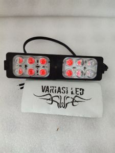 Lampu Strobo 12Mata DC 12V Super Terang - Lampu LED 12Mata Nyala Kedip Harga 1 Biji