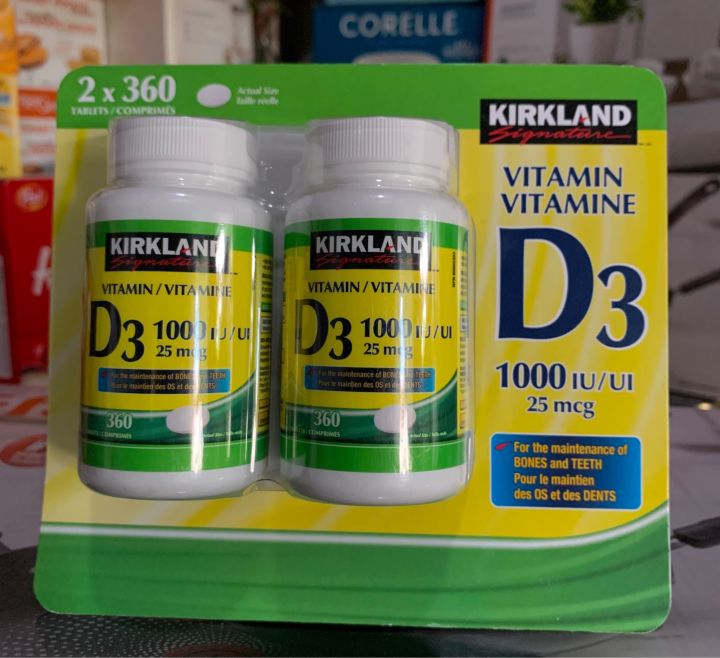Kirkland Vitamin D3 1000IU (25mcg) tab Lazada PH