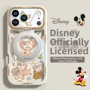 pinsai | Apple iPhone Compatible Protective Case Magnetic Stand Full Enclosure Anti-fall Simple Style Couple Design Ins Heat Dissipation