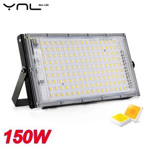 Đèn Pha LED 150W Đèn Pha Ngoài Trời AC 220V 240V IP65 Đèn Đường Chống Nước Chiếu Sáng Cảnh Quan Máy Chiếu LED Cho An Ninh