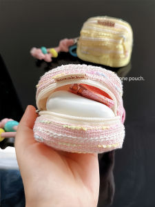 กระเป๋าใส่เหรียญแบบพกพาขนาดเล็กน่ารักสำหรับใส่ Airpods ป้องกันสายรัด Bluetooth กระเป๋าใส่ของเสริมความสวยงาม