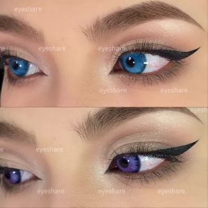EYESHARE 1 Cặp Kính Áp Tròng Màu Cosplay Halloween Đỏ Tím Xanh Hồng Anime Làm Đẹp Trang Điểm Hàng Năm Dùng Một Lần HEMA Tròng Kính