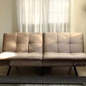 HomeHuk (โฮมฮัก) โซฟาปรับนอน โซฟาเบด 3 ที่นั่ง รุ่น Velvet Fabric Sofa Bed 3S โซฟา 3 ที่นั่ง นอนได้ - Lazada