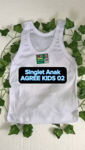3 Pcs Singlet Kaos Dalam Anak Cowok Agree Kids ST 02 Putih Katun | Kaos Dalaman Seragam Sekolah