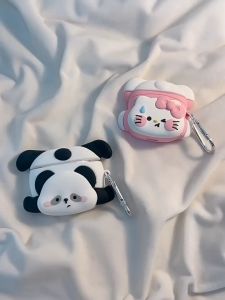 Kt Panda Suitable Airpodspro 2nd Generation Protective Case Apple Earphone Protective Case Airpods3 Wireless Bluetooth Earphone Case Airpod1/2 Generation Couple Silicone Soft Earphone Case