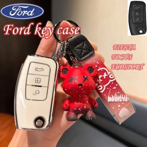 พวงกุญแจหมีสําหรับ Ford FIESTA/FOCUS/ECOSPORT ฝาครอบกุญแจรวมทุกอย ่ าง