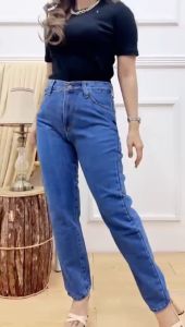 Jumbo Boyfriend Highwaist Jeans Wanita Big Size 27-42