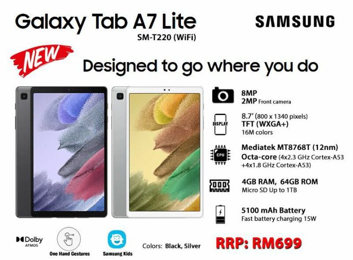 Samsung Galaxy Tab A7 Lite (sm-t220 wifi) | Lazada
