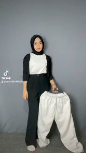 INFINITY.STYLE - promo Celana wanita training / celana olahraga wanita Murah cewek / celana panjang olahraga wanita / celana wanita luna list putih