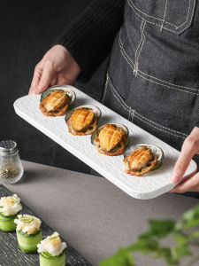 Ceramic Sushi Plate Rectangular Plate Flat Plate Cake Dessert Plate Long Plate Japanese Restaurant Plate Fancy Plate