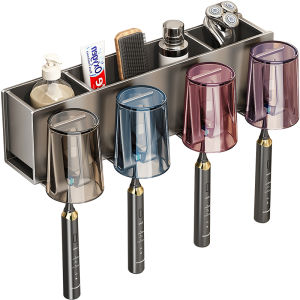youqin | Wall-mounted Drill-free Toothbrush and Cup Holder