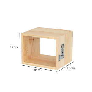 Transparent Real Wood Creative Saving Box Childrens Money Box Lockable in out Design New 2024 Fresh Style Festival Gift
