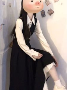 CHANGTONG | Slimming A-Line Dress French Style College Atmosphere Long Skirt High Quality Sense Fashionable Casual Wear Spring Autumn Season