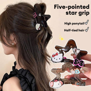 Tooyoo High-end Star Cute Little Hair Claw Clip Women Shark Clip Headdress High Ponytail Curly Hair