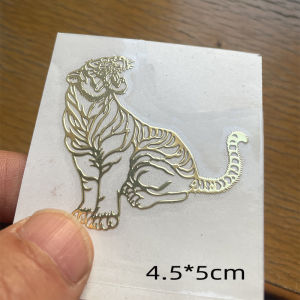 Small Fu Character Metal Adhesive Sticker Square Window Cutout Mobile Phone Decal Entrance Door Paste Waterproof Decor