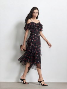 Vero Moda | Adjustable Straps Midi Skater Dress