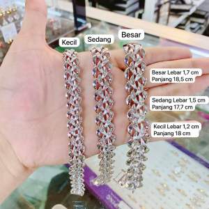 Gelang Tangan Gnsis 925 Rantai Sisik Naga Kepang Wanita Dewasa Remaja Trend Elegan