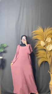 MONIK DRESS CRINKLE / MASAYU TANGAN PANJANG LONGDRESS PREMIUM