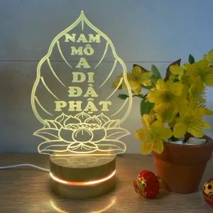 Đèn Led 3D Tượng Phật Cao cấp Quan thế âm bô tát phật dược sư phật thích ca địa tạng vương- 🙏Decor Home An🙏