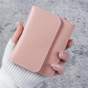 Slim Minimalist Womens Wallet - Ultra-Thin Multi-Function Coin Purse Solid Color Elegant Short Handbag Holder
