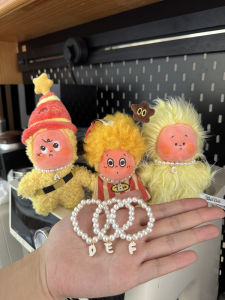 Starman Pearl Necklace Explosive Hair Bad Temper Accessory Messy in the Wind Large Props Cute Style Fabric Doll Clothes