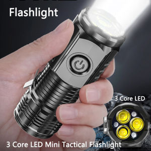 Super Bright USB MINI LED Flashlight Torch Rechargeable Zoom Fishing Lantern Powerful 3 Lighting Mode Outdoors Camping Lamp