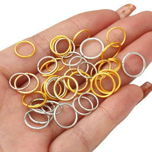60pcs 10mm/12mm Mixcolor Metal DIY Jewelry Findings Open Single Loops Jump Rings Split Ring Chain Connectors for Jewelry Making