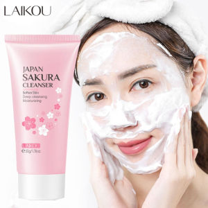LAIKOU Facial Foaming Face Cleanser Facial Scrub Cleansing Acne Oil Control Blackhead Remover Shrink Pores Skin Care 50g