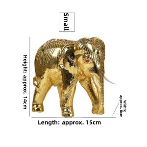 TAIMUJIA | Southeast Asian Style Wooden Carved Elephant Statue Feng Shui Home Decor
