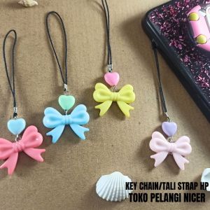 Tali Gantungan HP Manik Mote Pita/Gantungan Tas/Gantungan Kunci/Lanyard HP aestetik /Tali Strap HP