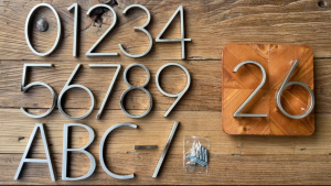 125mm Floating House Number Outdoor 5 inch Silver Zinc Alloy Letter Apartment Door Numbers Mailbox Address Sign #0-9 With Screws