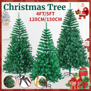 4/5FT Christmas Tree 120/150CM Detachable Artificial PVC Xmas Tree Home Party Christmas Decor